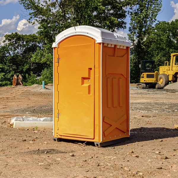 can i customize the exterior of the portable restrooms with my event logo or branding in Clay City IL